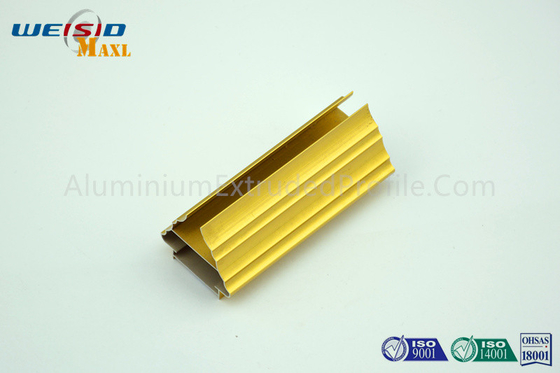 Golden Color Extrusion Aluminum Profiles / Decoration Aluminium Door Frame