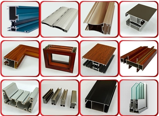 Powder Coated Surface Aluminium Door Profiles With 1.2mm Thickness 6 Meters Length
