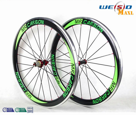 50mm Clincher Bicycle Aluminum Road Bike Wheels With Mrcarbon Logo