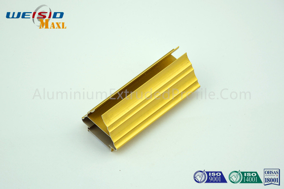 Golden Color Extrusion Aluminum Profiles / Decoration Aluminium Door Frame