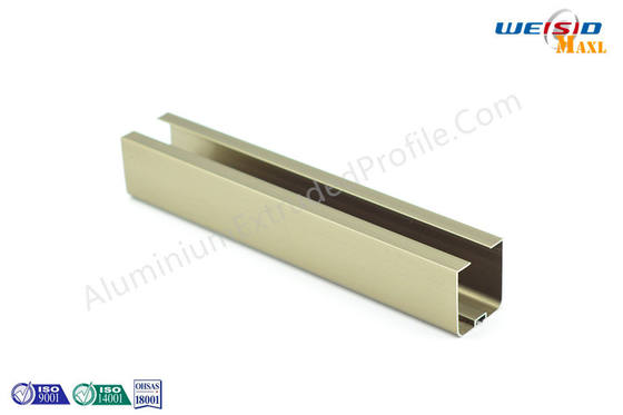 Industrial 6063 T5 Bronze Anodized Aluminium Profile , Aluminium Window Frame