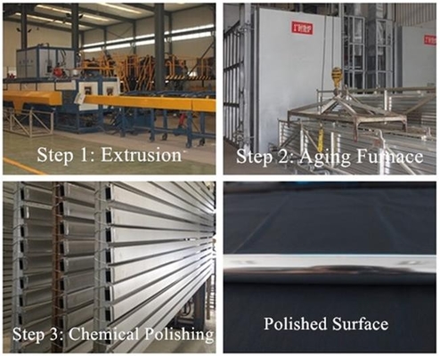 Funiture Decoration Mirror Face Chemical Polishing Aluminium For curtain wall / closet