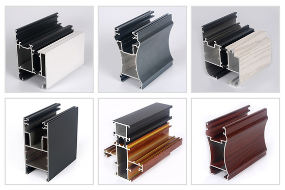 Customized size 6063 T5 Powder Coated Aluminum Profiels For Window / Door Frame