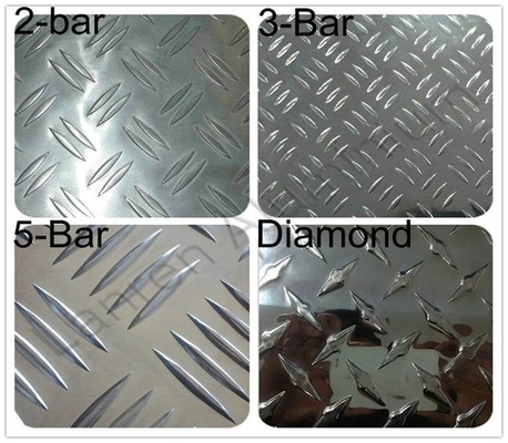 Decorative flooring / table / tank 3003 Checkered Aluminum Sheets Mill Finished Surface