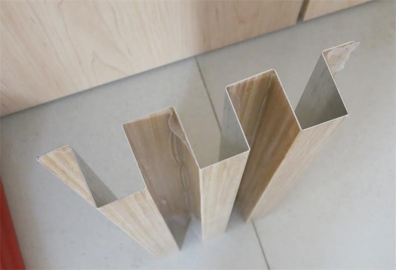 Wooden Looking Film Coated Decorative Metal Wall Panels B2 Grade Fireproof