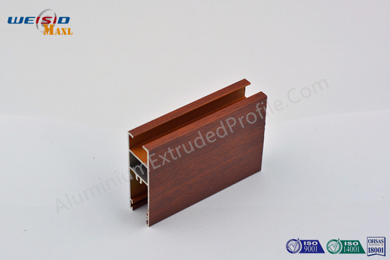 Structural AA6063 T5 Window Aluminium Frame Wood Grain Surface