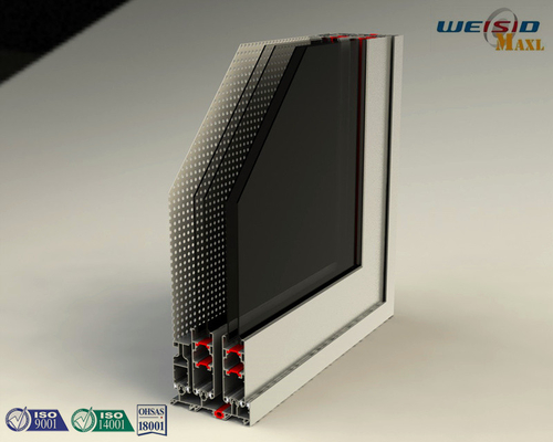 Color Coated Aluminum Extrusion Profiles , Customized Door Frame Profiles